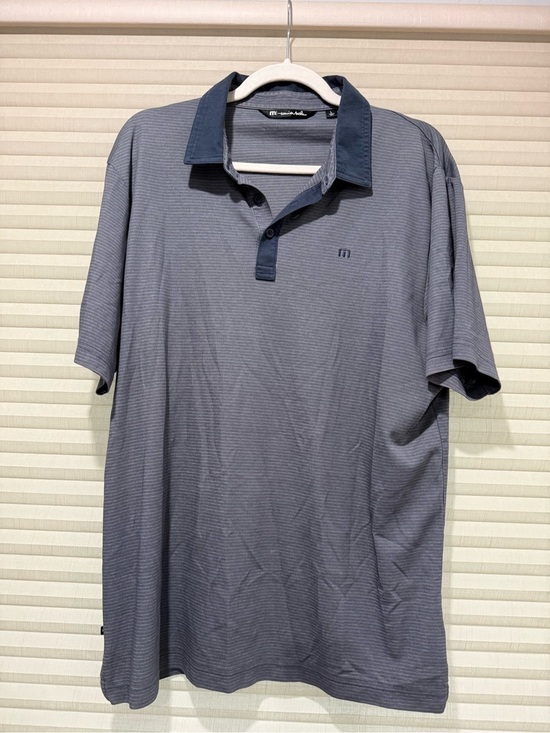 Travis Mathew Other - TravisMathew Men's Polo - Gray with Dark Blue Collar